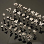 Çeşitli kıkırdak helix tragus piercing